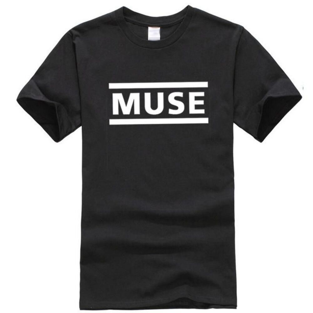 Muse Unisex Adult Logo Cotton T-Shirt / Black/White